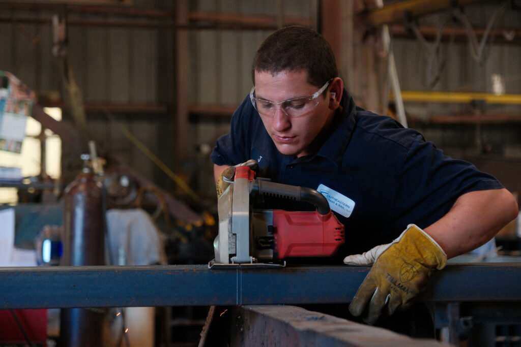Man working at Macuch Steel, end-to-end structural steel fabricators in Augusta GA