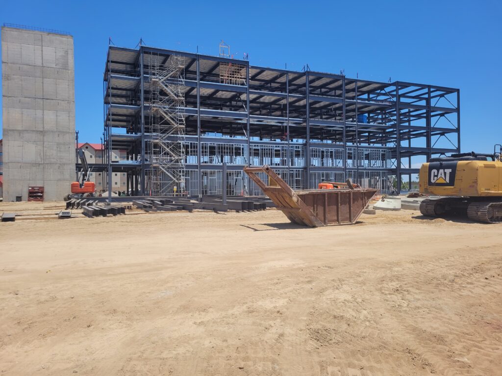 Macuch Steel Projects - View of the AIT Barracks being built in Fort Gordon GA