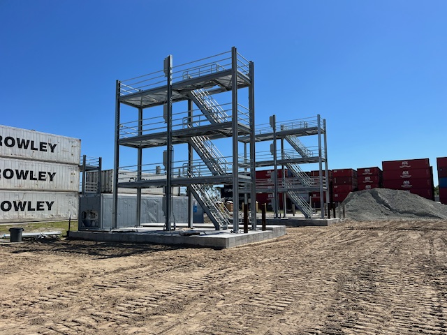 Macuch Steel Projects - the Macuch Steel team building reefer racks for the Port of Wilmington