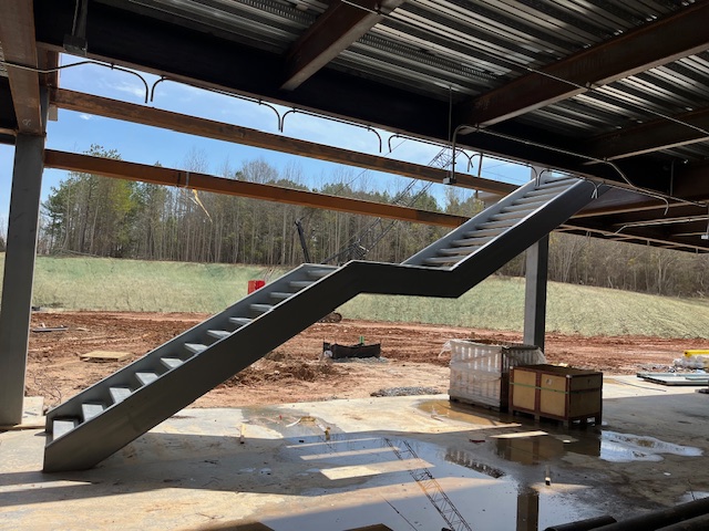 Macuch Steel Projects - metal stairs being added to a new medical office building in Union, SC
